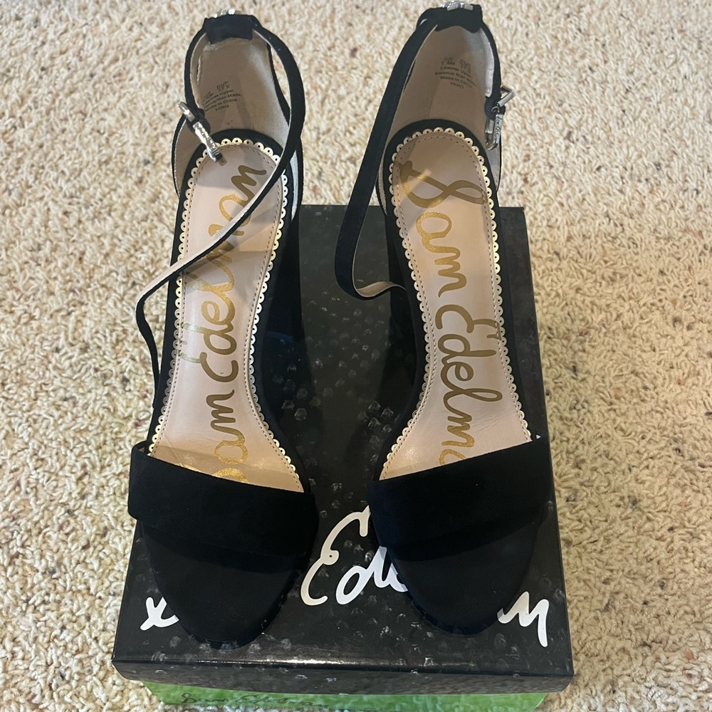 Sam Edelman Black Strappy Heels